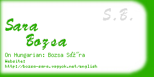 sara bozsa business card